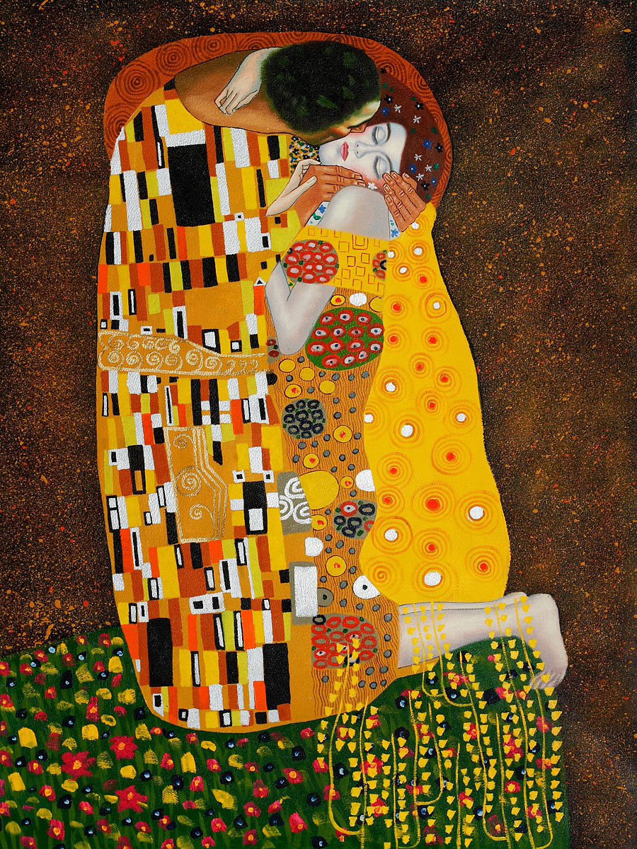 The Kiss - Gustav Klimt Painting